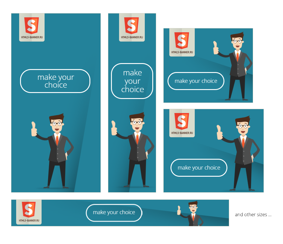 HTML5 动画横幅模板 | 《性格》|边缘动画
